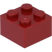 LEGO : 100x Stein 2x2 in dunklem Rot