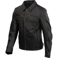 Merlin Kingsbury D3O Motorrad Lederjacke, schwarz, L