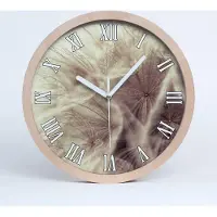 Tulup Holzuhr 20fi cm wanduhr - weiße Spitzen - Löwenzahn