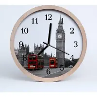 Tulup Holzuhr 30fi cm wanduhr - London