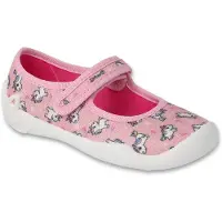 Befado Ballerinas Hausschuhe 114X534 rosa mit Einhörnern und weicher Innensohle