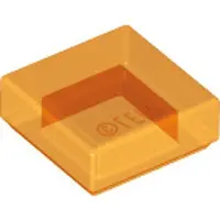 LEGO 50 Stück , Teil Nr. 3070, Trans Orange (Trans Orange)