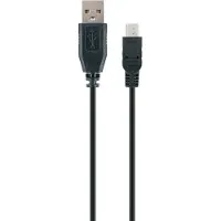 Schwaiger CK1522 533, 1,8 m, USB A, Mini-USB B, USB 2.0, Männlich/Männlich, Schwarz