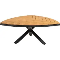 In And OutdoorMatch Tisch - Dreieck - 170x170x74 cm - Aluminium -Teakholz