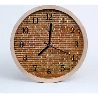 Tulup Holzuhr 30fi cm wanduhr - Ziegel Architektur