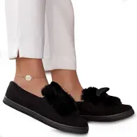 Permani Damen Kinder Hausschuhe Slipper Haus Schuhe Pantoletten Beppi Schwarz Gr.30