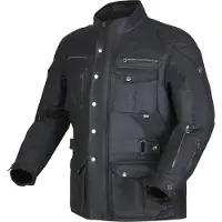 Modeka Matlock Motorrad Wachsjacke, schwarz, 6XL