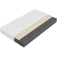 Mirjan 24 Beidseitige Schaumstoffmatratze Uno 22 cm, Antiallergische Matratze, Liegehärten H3 (Größe: 100x200 cm)