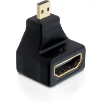 DeLOCK 65270, 19-p micro HDMI-D M, 19-p HDMI-A F, Schwarz