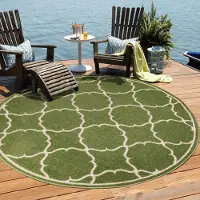 Sanat Teppich BERLIN 9005 GREEN 150x150 RUND