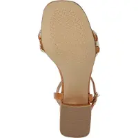 Marco Tozzi Damen Sandale Flechtmuster Blockabsatz Metallic Textil 2-28390-44, Größe:37 EU, Farbe:Braun