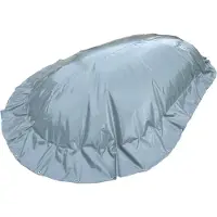 CF Luftkissen Poolabdeckung Aeroshield, aufblasbare Abdeckplane, aufblasbare Abdeckplane oval achtform 490 x 300 cm, 580 g/m² grau mit Ösen und Spannseil