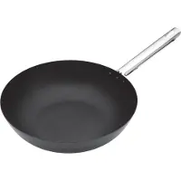 Kitchencraft Master Class Professional 30 Wokpfanne, 30 cm max. Durchmesser, Gusseisen/Gussaluminium, Induktionsherd-geeignet, Antihaftbeschichtung