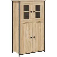 Syfax Highboard Sonoma-Eiche 62x32x106,5 cm Holzwerkstoff