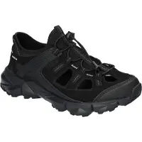 American Club LE06 Solide Herren Sportsandalen, Schaumstoffeinlage MEMORY FOAM SYSTEM, Slip-On Modell, Sandalen, Schwarz 46