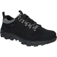 American Club CY110 Herren Lederschuhe, Leder Trekkingschuhe, Solide Herrenschuhe, Schwarz 43