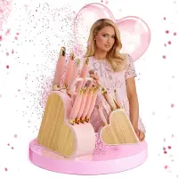 Paris Hilton 10-teiliges Messerset aus Edelstahl mit robustem Bambus-Messerblock Ideal für jede Küche, hohe Schnittpräzision & langlebiges Design