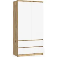Akord Furniture Factory SP0PSYSARTBIA010, Eiche, Garderobe, 4 Regale, 2 Tür(en), Matt, Drehtür