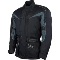 Roleff RO10003 Motorradjacke – Schwarz/Grau, wasserdicht, atmungsaktiv & mit Protektoren Größe: XXL,