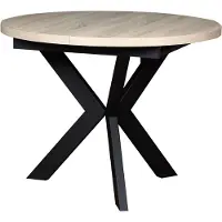 FURNLUX Esstisch Agnes Beige 100cm / Hauptfarbe: Beige / Abmessungen: 100 x 76 x 138 cm