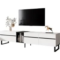 SOFTWEARY Lowboard, Breite 180 cm, TV-Schrank, Fernsehtisch, Fernsehschrank für Wohnzimmer, stehend