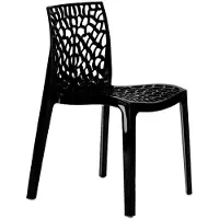GRAND SOLEIL Bunte Designstühle Gruvyer Außen Innenbereich Stühle Polypropylen - Schwarz