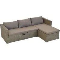 Merxx Loungesofa "Veneto", beige (natur), B:195cm H:53cm T:140cm, Obermaterial: 100% Polyester. Füllung: 100% Polyurethan, Sofas, Loungesofa