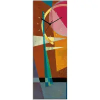 ARTland Glas Wanduhr Funkuhr - schwarzer Zeiger Scharf-ruhig. 1927 Größe: 20x60 cm