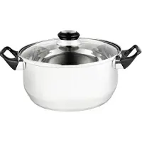 Karl Hausmann Kochtopf Edelstahl 5,1L – Ø24 cm – nur für Gasherd – satiniert – leicht & robust