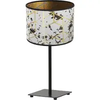 Light11 HOME Gia Tischlampe, Goldmuster Lampenschirm