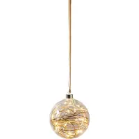Star Trading LED-Dekokugel Glow klar, Rattan Ø 20 cm