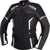 IXS Evans-ST 2.0 Damen Motorrad Textiljacke, schwarz/grau/weiß, M