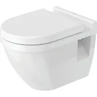 Duravit Wand-WC Starck 3 54cm Tiefspüler, 22000900001, Farbe: Weiß mit Wondergliss