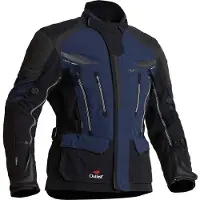 Halvarssons Mora wasserdichte Motorrad Textiljacke, schwarz/blau, 46