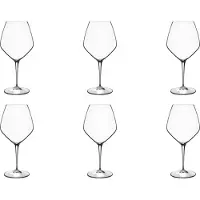 Luigi Bormioli 6 x Luigi Aterlier Gläserset Weingläser Glas klar 80 cl, h: 24 cm