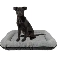 BOUTIQUEZOO Hundebett - Wasserfest, Waschbar Hundematte aus Codura | In & Outdoor für kleine Hunde | Farbe: Grau, Größe S: 70 x 50 cm