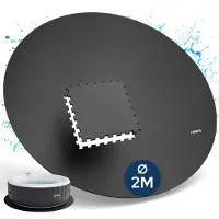 Arebos Whirlpool Bodenschutzmatte Ø 200 cm rund EVA Puzzlematte isolierend rutschhemmend ideal für Outdoor Spa und aufblasbare Pools
