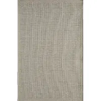 The Carpet Outdoor Flachgewebe Teppich Küchenteppich Balkon Terasse Sisaloptik Beige Grau