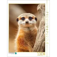 CALVENDO Puzzle Süßes Erdmännchen mit großen Augen im Portrait | 1000 Teile Lege-Größe 64 × 48 cm Foto-Puzzle für glückliche Stunden