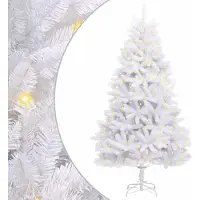 Syfax Künstlicher Weihnachtsbaum 300 LEDs PVC und Stahl Weiß