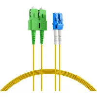 ProfiPatch Glasfaserkabel LWL Patchkabel Duplex LC-SC/APC Singlemode 9/125µ OS2 Lichtwellenleiter 7,5m