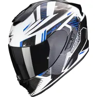 Scorpion EXO-1400 Evo Air Shell Helm, weiß/blau, M (57/58)