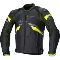 Alpinestars Jacke GP PLUS R RIDEKNIT, TECH-AIR 5 kompatibel, (schwarz/fluoreszierend gelb, Größe 52)