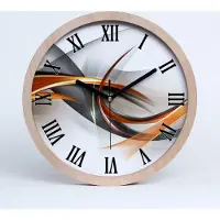 Tulup Holzuhr 20fi cm wanduhr - schwarze Spitzen - abstrakcjaale