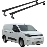 Omtec Dachträger Gepäckträger für Citroen Berlingo 2018-2025 Schwarz Aluminium 2tlg