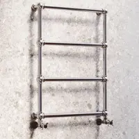 Casa Padrino Luxus Messing Handtuchwärmer Silber H. 79,7 cm - Italy