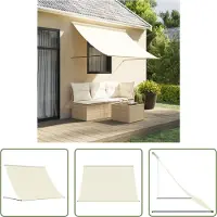 The Living Store Markise Einziehbar Creme 200x150 cm Stoff und Stahl