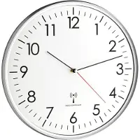 TFA-Dostmann Analoge Funk-Wanduhr 330 mm Santa Cruz TFA 60.3516.54, silber