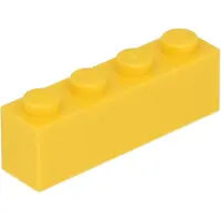 LEGO 100 Stück 3010 Stein Brick 1x4 Part Basic Steine 100 Gelb
