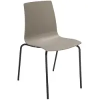 GRANDSOLEIL Esszimmerstühle mit Schwarzen Metallbeinen Modern Candy - Beige